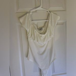 Cute White off the shoulder Bodysuit